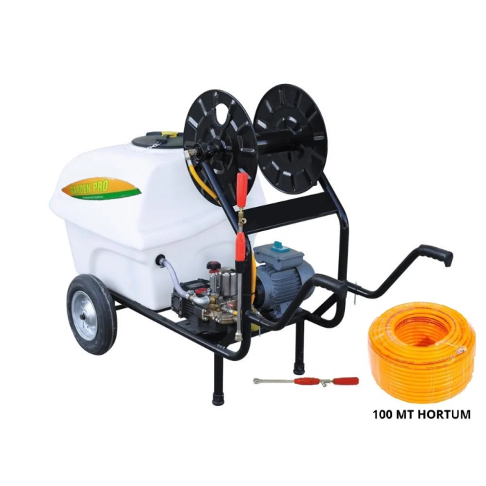 Gardenpro GP200E Elektrikli İlaçlama Makinası 200 Lt + 100 mt Hortum