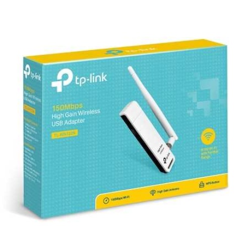 TP-LINK TL-WN722N 150 Mbps N Kablosuz Yüksek Kazanımlı 4dBi Değiştirilebilir Antenli WPS USB Adaptör