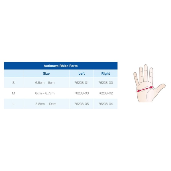 Actimove Rhzio Forte Baş Parmak Desteği Sol