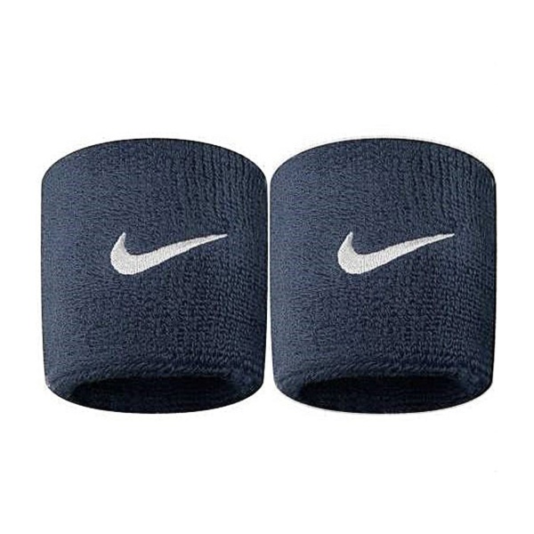 Nike Swoosh Wristbands 2 Pk Obsidian/white Osfm,one Size/5