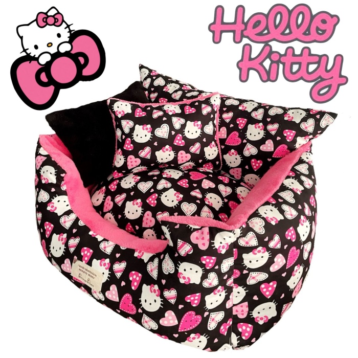 Petipuf Special Hello Kiity Pembe Kedi ve Köpek Yatağı