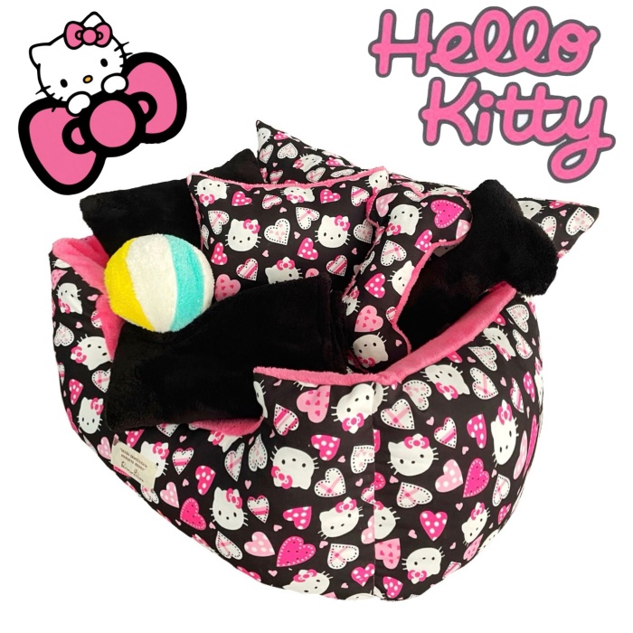 Petipuf Special Hello Kiity Pembe Kedi ve Köpek Yatağı