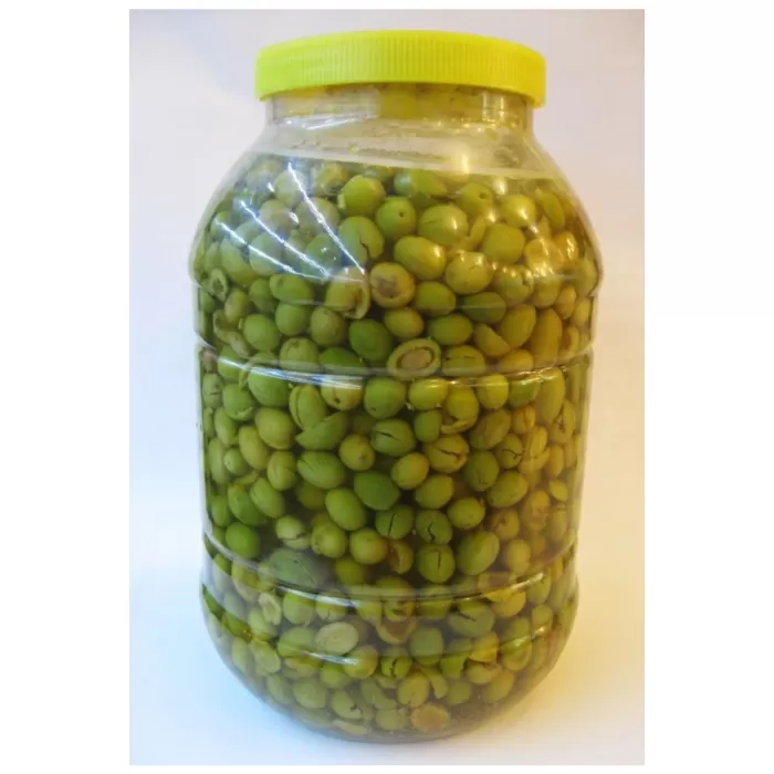 Pet Bidonlarda El Kırması Yeşil Zeytin 5kg