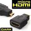 Dark Micro HDMI M to HDMI F Dönüştürücü Cep Telefonu, Tablet, Ultrabook, Kamera için (HDMI Dişi - Micro HDMI Erkek)