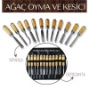 TransForMacion Elena 12 Parça Çantalı Ağaç Oyma ve Kesici Set 715248