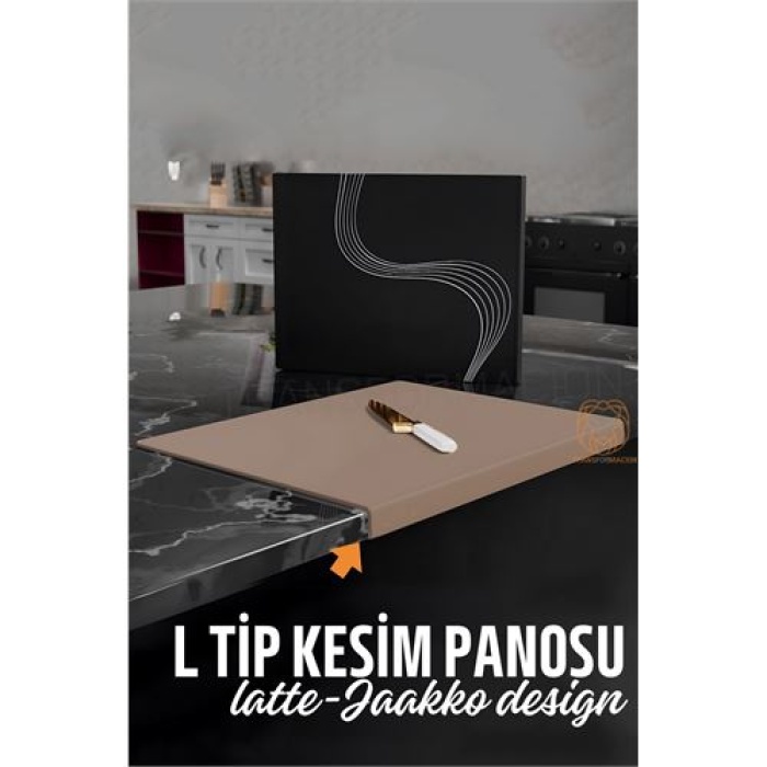 ModaCar Köşeli Kesim Panosu LATTE Kesim Tahtası Jaakko Design