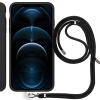 Apple iPhone 15 Pro Max 6.7 İp Askılı Silikon Kılıf Siyah