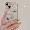 iPhone 15 Luxe White Case Heart Star