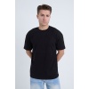 Erkek Oversize Basic Tişört Siyah
