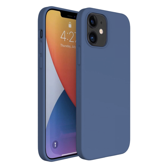 Apple iPhone 15 Plus 6.7 İnce Mat Silikon Kılıf Lacivert