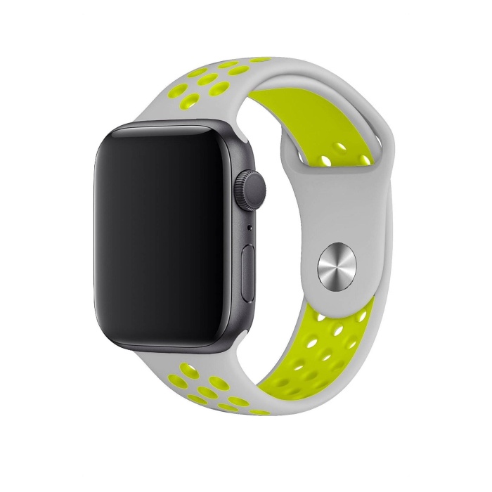 Apple Watch Series 7 41 MM Fileli Kordon Gri-Sarı