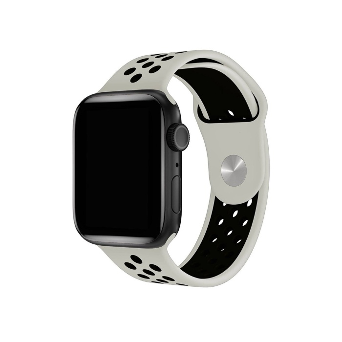 Apple Watch Series 7 41 MM Fileli Kordon Gri-Siyah