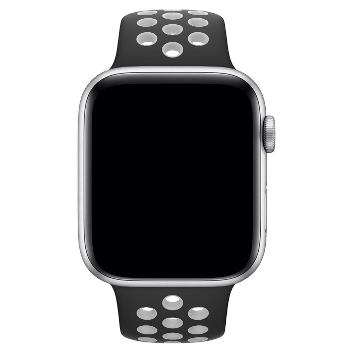 Apple Watch Series 7 41 MM Fileli Kordon Siyah-Beyaz