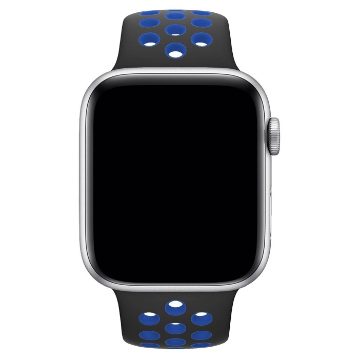 Apple Watch Series 7 41 MM Fileli Kordon Siyah-Lacivert