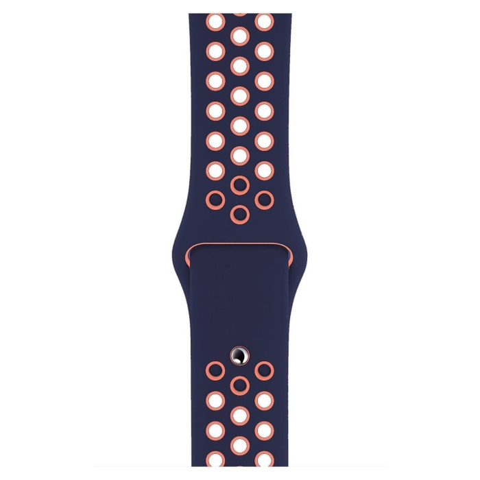 Apple Watch Series 7 45 MM Fileli Kordon Lacivert-Pembe