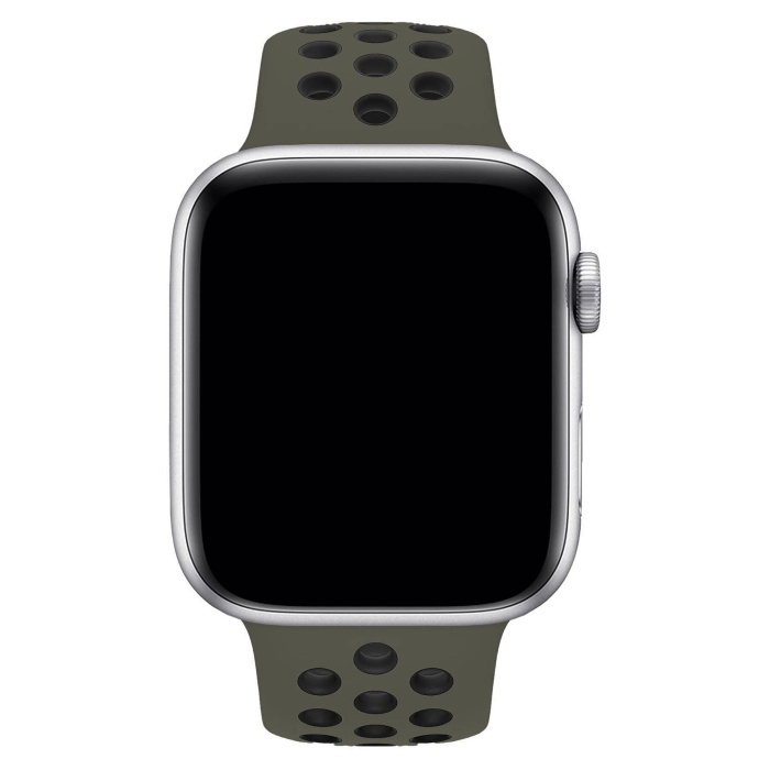 Apple Watch Series 7 45 MM Fileli Kordon Zeytin-Siyah