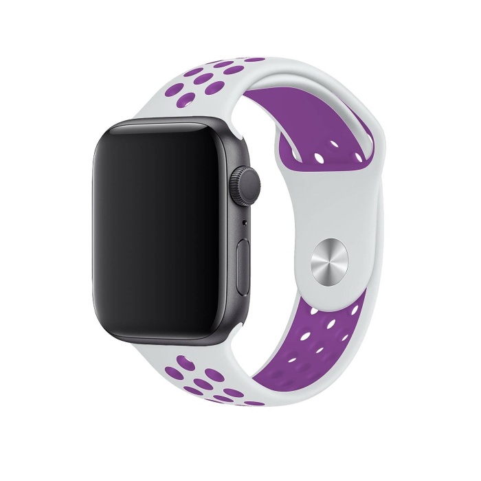 Apple Watch Series SE 40 MM Fileli Kordon Beyaz-Mor