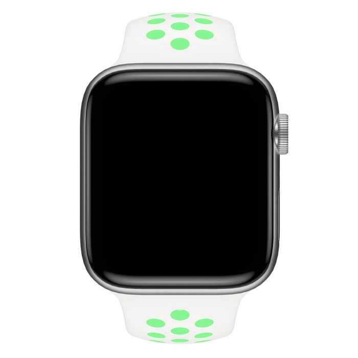 Apple Watch Series 9 41 MM Fileli Kordon Beyaz-Yeşil