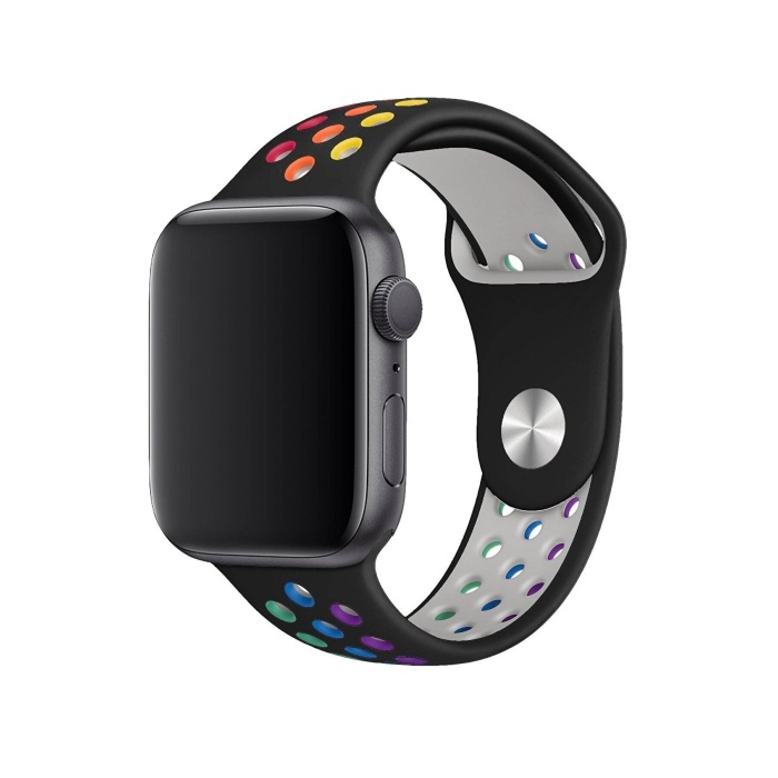 Apple Watch Series 9 41 MM Fileli Kordon Siyah-Renkli