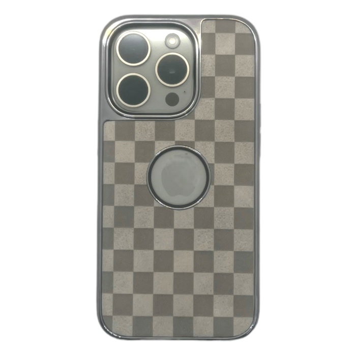 Hole Checkers Case Bej iPhone 14