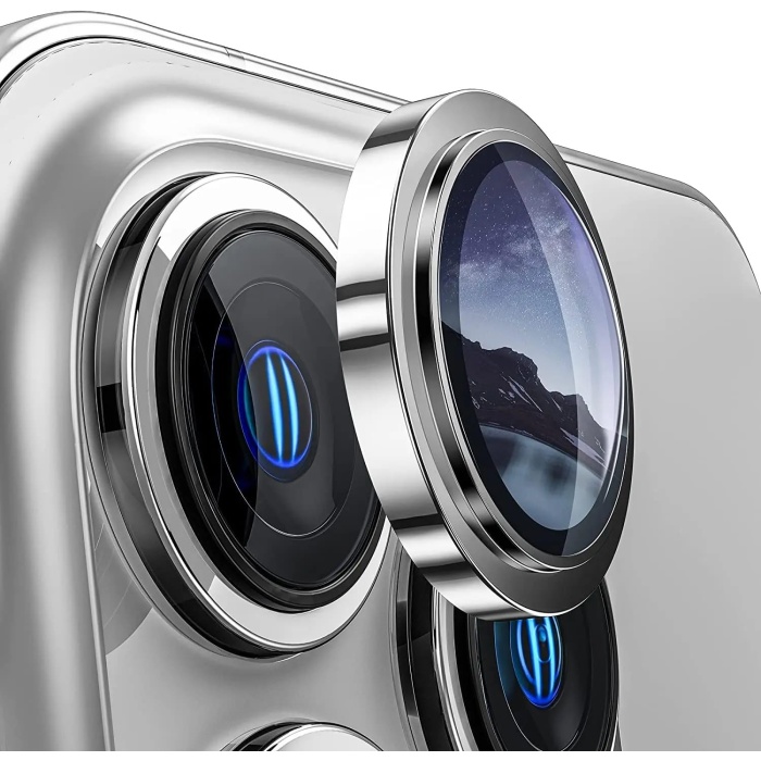 Apple iPhone 11 Gerçek Cam Safir Lens Koruma Gümüş