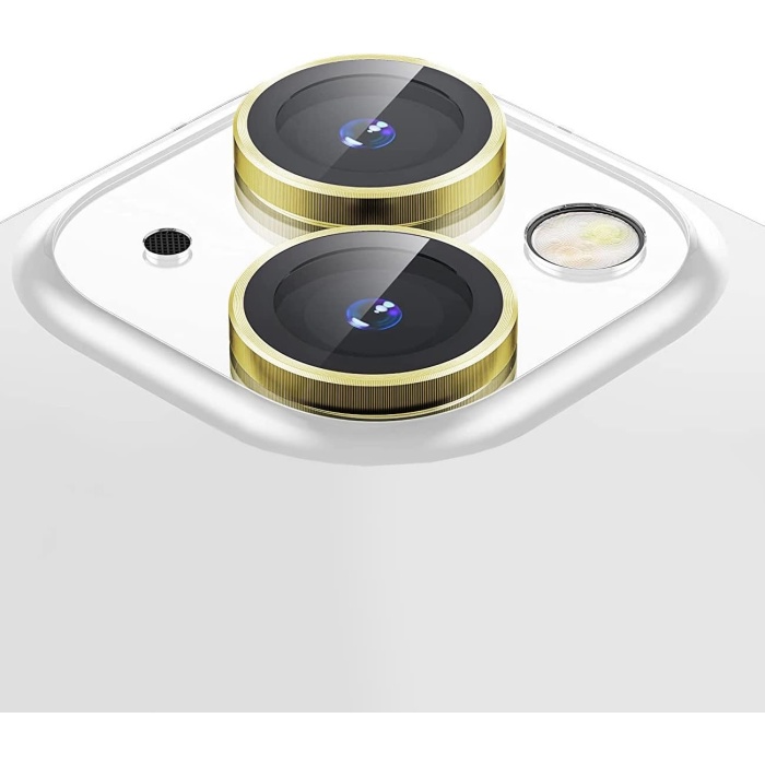 Apple iPhone 13 Gerçek Cam Safir Lens Koruma Gold