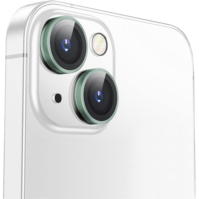 Apple iPhone 13 Gerçek Cam Safir Lens Koruma Yeşil