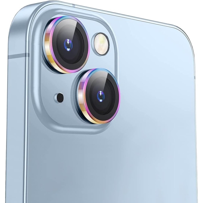 Apple iPhone 13 Gerçek Cam Safir Lens Koruma Renkli