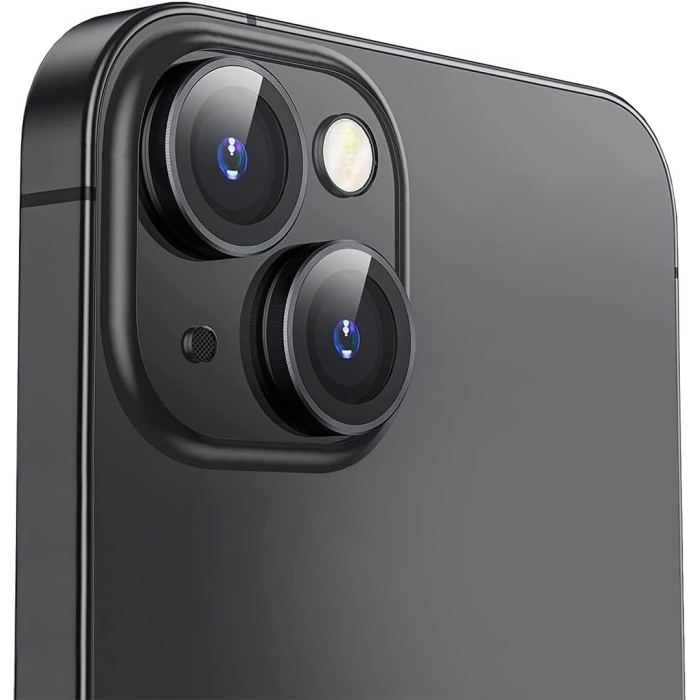 Apple iPhone 13 Gerçek Cam Safir Lens Koruma Siyah