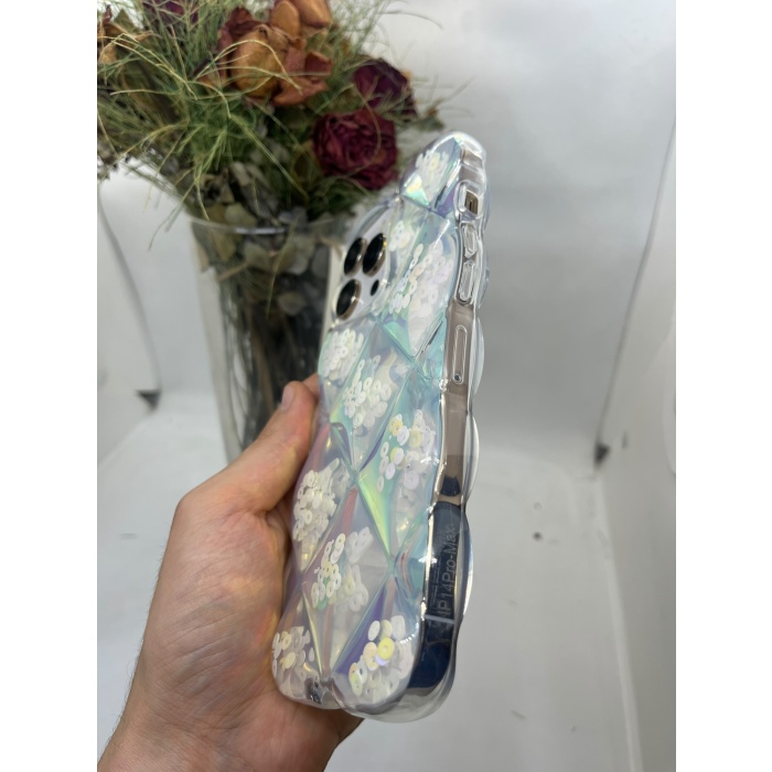 iPhone 15 Hologram Puffer Kılıf CD