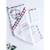 Eyeglasses Bear Towel & Pouch Red