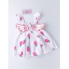 Angel Wing Pineapple Dress Pink