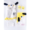 4 Piece Sleepy Worf Bathrobe Set Yellow