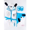 4 Piece Sleepy Worf Bathrobe Set Turquoise