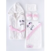 4 Piece Princess Bathrobe Set Turquoise