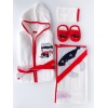 4 Piece Flying Fox Bathrobe Set Red