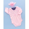 Long Sleeve Roba Lace Detailed With Body Set Pink