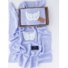 Angel Wings Mercerized Knitwear Baby Blanket Ecru