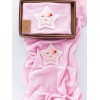 Star Embossed Mercerized Knitwear Baby Blanket Ecru