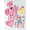 Happy Easter 5 Pcs Bodysuit Set Rose Dry