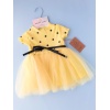 Polka Dot Tulle Dress Yellow