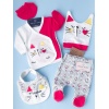 Meaw Cat Sleeping 5 Pcs Harness Set Fuchsia