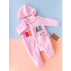 Teddy Starter Plush Jumpsuit Pink