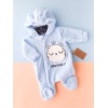 Meov Cat Plush Overalls Blue