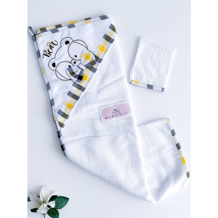 Eyeglasses Bear Towel & Pouch Yellow