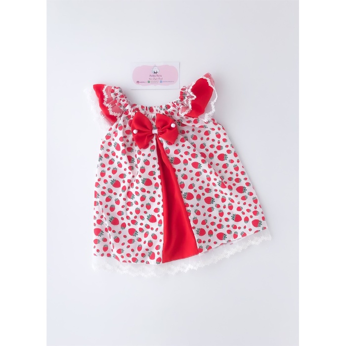 Gumbleed Ribbon Strawberry Dress Red