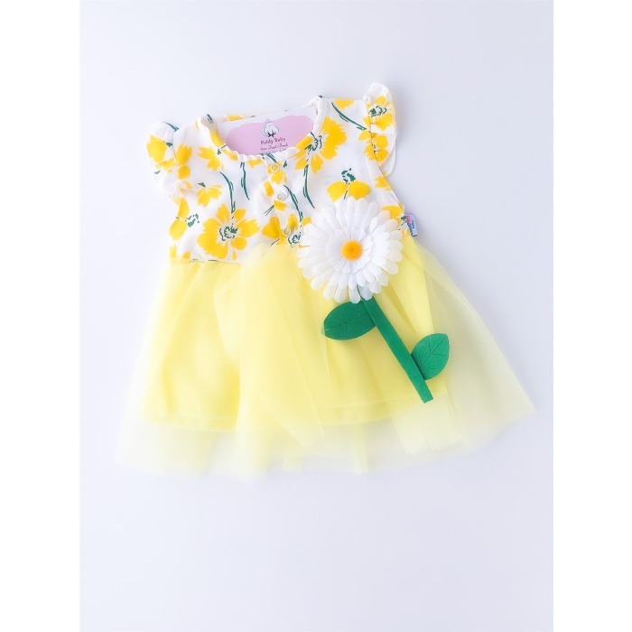 Smiling Daisy Tulle Dress Yellow