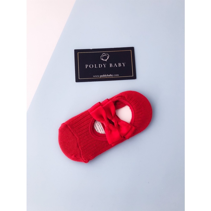 Bow Trolley Socks Red