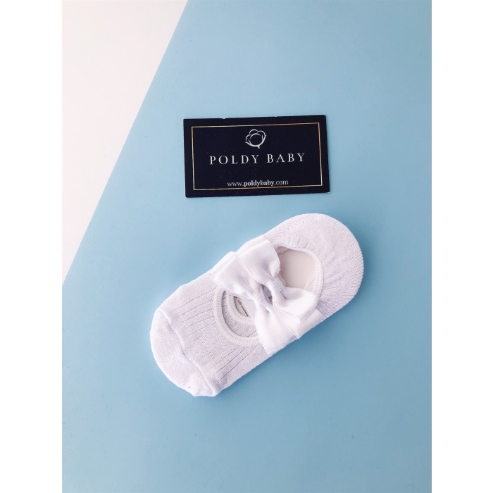 Bow Trolley Socks White