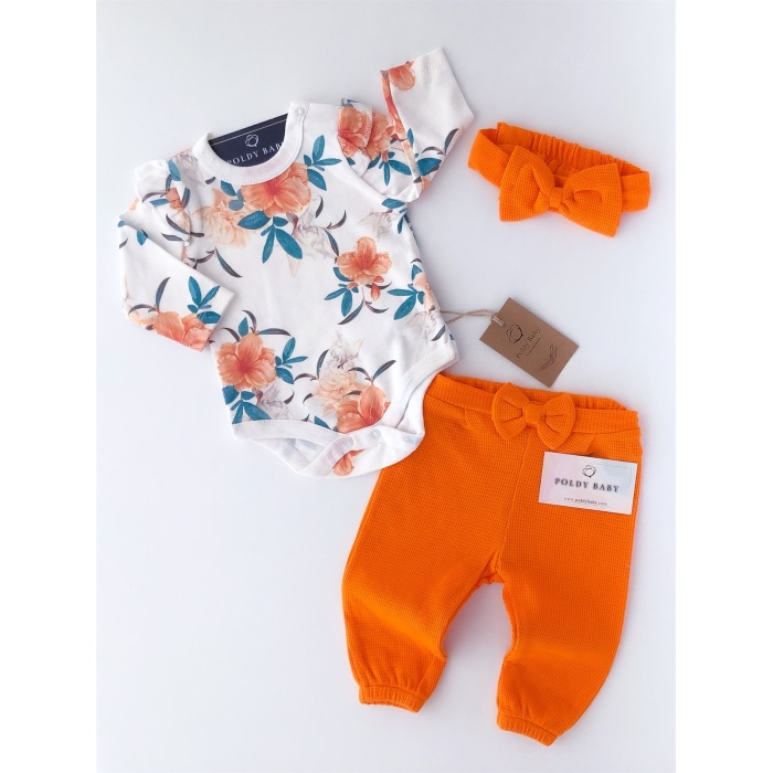 3 Pcs Lily Bandana Set Orange